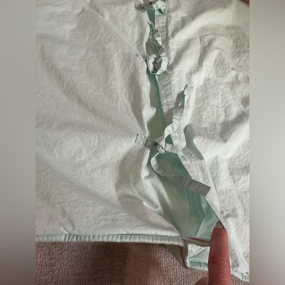 Pottery Barn Kids 26” Square Quilted Mint Green Euro Pillow Sham - Picture 3 of 5